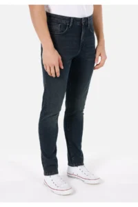 Colin's skinny Fit High Waist Narrow Leg Men's Indigo Jeans Trousers - Image 4