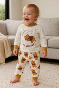 aden kids 0-4 Years Old Cartoon Printed Baby and Kids Pajama Set - Wide Collar & Special Size Options