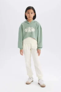 DeFacto Elastic Waist Printed Jogger Sweatpants Girls