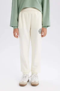 DeFacto Elastic Waist Printed Jogger Sweatpants Girls - Image 4