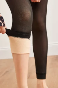 Olalook Women's Fleece Plush High Waist Socks Tights - Image 6