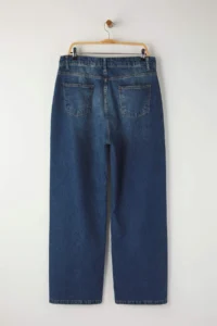 Trendyol Curve Mavi High Waist Wide Leg denim plus size jeans - Image 7