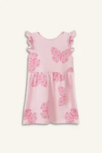 DeFacto Patterned Short Sleeve Dress Baby Girl - Image 3