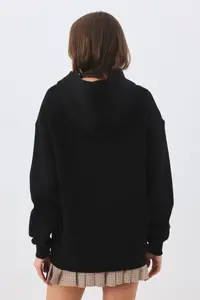 Trendiz Unisex Star Stroke Stone Printed Sweatshirt Black - Image 5