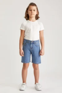 DeFacto Boys' Regular Fit Bermuda Jeans Shorts - Image 5