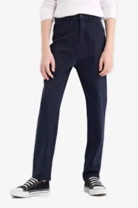 DeFacto Boy's Navy Blue Straight Leg Gabardine Trousers U3254a623au - Image 6