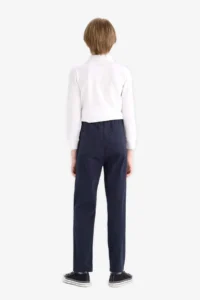 DeFacto Boy's Navy Blue Straight Leg Gabardine Trousers U3254a623au - Image 8