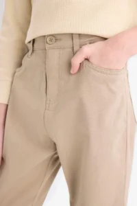 DeFacto Straight Leg Gabardine School Trousers Boy - Image 6