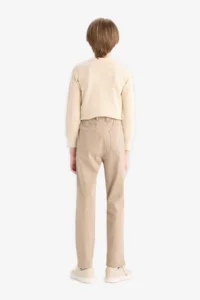 DeFacto Straight Leg Gabardine School Trousers Boy - Image 7