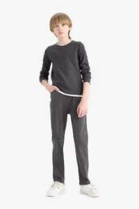 DeFacto Straight Leg Gabardine School Trousers Boy