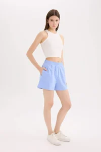 DeFacto 100% Cotton Elastic Waist with pocket Shorts - Image 2