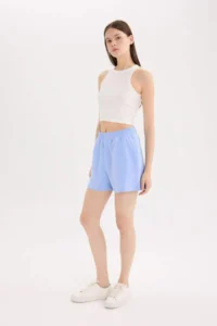 DeFacto 100% Cotton Elastic Waist with pocket Shorts - Image 3