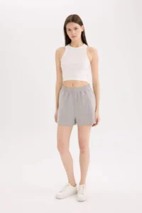 DeFacto 100% Cotton Elastic Waist with pocket Shorts