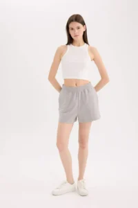 DeFacto 100% Cotton Elastic Waist with pocket Shorts - Image 2