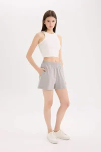 DeFacto 100% Cotton Elastic Waist with pocket Shorts - Image 3
