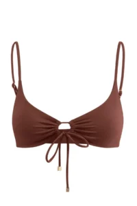 TRENDYOLMİLLA Brown bralette Covered Cut Out Detailed LYCRA® XTRA LIFE Bikini Top