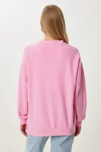 Happiness İstanbul Women Pink with pocket LONG Knitwear Cardigan - Image 4