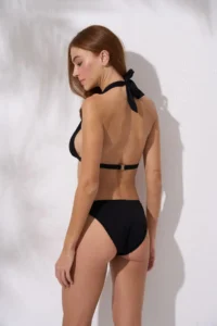 Pierre Cardin Halter Neck Pleated Triangle Bikini Set - Unpadded, Lined 2026 NEW Season - Image 2