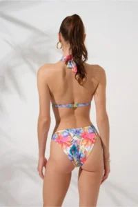 Pierre Cardin Halter Neck Pleated Triangle Bikini Set - Unpadded, Lined 2026 NEW Season - Image 2