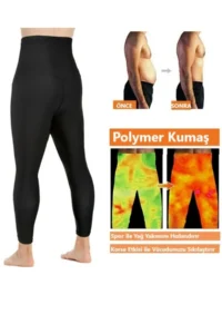 MİSTİRİK Sauna-Tights Model Slimming Thermal Two Sizes Slimming Body Shaper Sauna Corset Tights with Agraffiti - Image 2