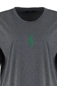 Trendyol Curve Anthracite Wide Pattern Embroidery Detailed Knitting Plus Size T-Shirt - Image 8