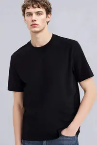 DeFacto 100% Cotton New Regular Fit Crew Neck Basic Plain Short Sleeve T-Shirt