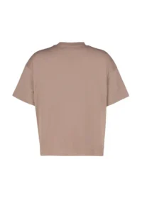 Trendyol Curve Brown Collar Ribbed Wide Pattern Basic 100% Cotton Knitting T-Shirt - Image 7