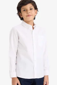 DeFacto Boys' Oxford Long Sleeve Shirt