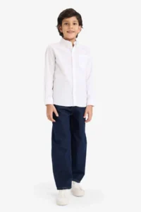 DeFacto Boys' Oxford Long Sleeve Shirt - Image 2