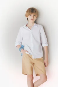 DeFacto Boys' Long Sleeve linen look Shirt