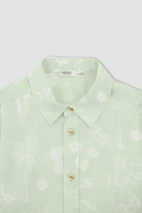 DeFacto Boys' linen look Long Sleeve Shirt - Image 2