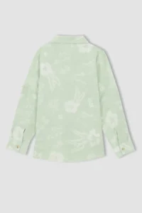 DeFacto Boys' linen look Long Sleeve Shirt - Image 4