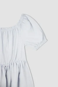 DeFacto Girl's Short Sleeve Cotton Linen Look Dress W7755a622sm - Image 8