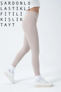 Domoda Beige, Fleece Inside, Elastic, Raised, Ribbed, Combining Interlock Winter Knitted Tights @verona
