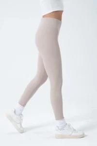 Domoda Beige, Fleece Inside, Elastic, Raised, Ribbed, Combining Interlock Winter Knitted Tights @verona - Image 2