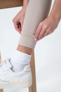 Domoda Beige, Fleece Inside, Elastic, Raised, Ribbed, Combining Interlock Winter Knitted Tights @verona - Image 3
