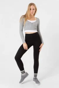 Domoda Black Fleece Inside, Elastic, Raised, Ribbed, Combining Interlock Winter Knitted Tights - Image 2