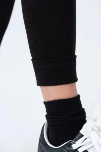 Domoda Black Fleece Inside, Elastic, Raised, Ribbed, Combining Interlock Winter Knitted Tights - Image 4