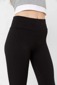 Domoda Black Fleece Inside, Elastic, Raised, Ribbed, Combining Interlock Winter Knitted Tights - Image 7