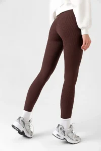Domoda Dark Brown, Fleece Elastic, Raised, Ribbed, Combining Interlock Winter Knitted Tights @verona - Image 5