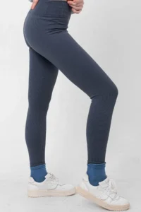 Domoda Indigo Indigo Fleece Inside, Elastic, Raised, Ribbed, Combining Interlock Winter Knitted Tights @verona - Image 2