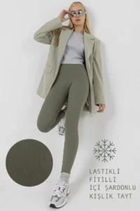 Domoda Mint Fleece, Elastic, Raised, Ribbed, Combining Interlock Winter Knitted Tights @verona