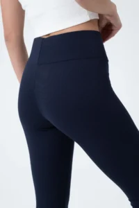Domoda Navy Blue Fleece Inside, Elastic, Raised, Ribbed, Combining Interlock Winter Knitted Tights @verona - Image 4