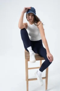 Domoda Navy Blue Fleece Inside, Elastic, Raised, Ribbed, Combining Interlock Winter Knitted Tights @verona - Image 6