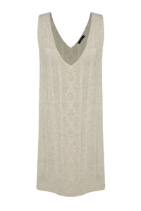 TRENDYOLMİLLA Stone Mini Braided Knitwear Gilet Dress - Image 7