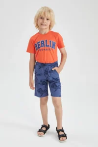 DeFacto Boy's Basic Linen Look Bermuda X3076a622hs - Image 2