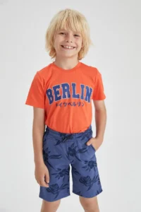 DeFacto Boy's Basic Linen Look Bermuda X3076a622hs - Image 3