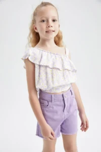 DeFacto Girls' Flower Patterned Blouse