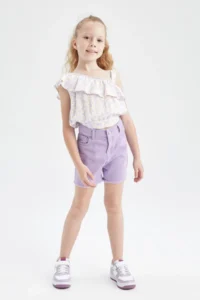 DeFacto Girls' Flower Patterned Blouse - Image 2
