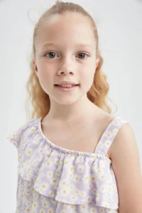DeFacto Girls' Flower Patterned Blouse - Image 3